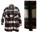 We The Free Free People  Vienna Fuzzy Wool Blend Plaid Shirt Jacket Size Medium Photo 5