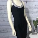 Carmen Marc Valvo , Gem Stones, Metallic Black Bandage Dress size small Photo 2