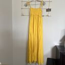 Tuckernuck  Pomander Place Shallon Ruched Maxi Dress Yellow Small Flowy Boho Photo 1