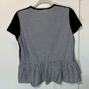 Kate Spade  Broome Street Striped Ruffle Back Tee Black & White Size: Small Photo 3