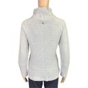 prAna  Lucia Womens Sweater Wool Blend Mock Neck Pullover Gray White Chevron XS Photo 3