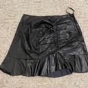 Blu Spero Blue spero faux leather skirt  Photo 0