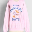 Modcloth Happy Challah Days Graphic Sweatshirt Soft Hannukkah Top Pink M Photo 0