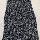 Bershka | NWT Black Floral Short Sleeve Cut-Out Print Midi Dress | Small Photo 4