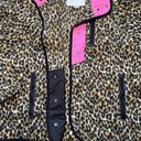 American Eagle Leopard Print Fleece Lined Sherpa Jacket Snap Photo 4