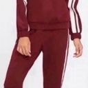 SheIn Red & White Striped Hoodie & Sweatpants Matching Two Piece Set Size Small Photo 0