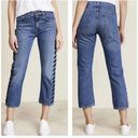 Veronica Beard  Ines Girlfriend Lace Up High Rise denim jeans stone blue Size 26 Photo 1