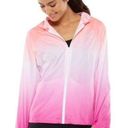 FILA  Sport Windbreaker Jacket Ombre Neon Hooded Zipper Lightweight Rain XSmall Photo 0