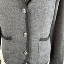 August Silk  Womens Sweater Blazer Cardigan Size M Gray Wool Blend Pockets Photo 2