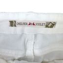 Chelsea and Violet  White Denim Jeans Womens Size 30 Flare Leg Raw Hem Crop Photo 8