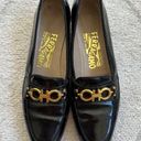 Salvatore Ferragamo Vintage  Black Patent Leather Loafers Sz 7 Photo 0