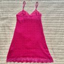 Forever 21 Vtg Y2K XXI Hot Pink Lace Babydoll Sheer Cami S Small Vintage Photo 3