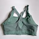 Gymshark  Green Sports Bra Zippered Front Closure, Mesh Back, Adjustable, Small Photo 1