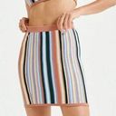 Wilfred NEW Aritzia Sunday Jett Mini Skirt Best Striped Knit Blue Tangerine Women's XS Photo 0