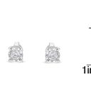 Brilliance Haus of  .925 1/2 Ct Round Brilliant Diamond Miracle-Set Stud Earrings Photo 4