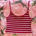 Brandy Melville red + white striped tank top Photo 2