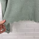 The Moon  & Madison Seafoam Sage Green Cropped Raw Hem Knit Sweater Size XS Photo 4