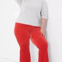 Lane Bryant  Red Velvet Pull On Pants Flare Leg High Rise Stretch Size 18 Photo 0