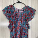 Rebecca Taylor  Silk Blend Lindsay Floral Ruffle Sleeve Dress size 2 Photo 3