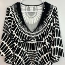 Trina Turk  Algiers Printed Black and White Tunic/ Coverup Size Small Photo 4