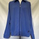 Oleg Cassini Cassini by  Track Womens Jacket Full Zip Stripe Arms Blue White Photo 11