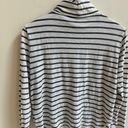 Madewell  Black Stripe Wide Long Sleeve Turtleneck Womens Size M T Shirt Photo 8