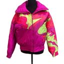 Vibrant Vintage 80s Snuggler Seattle Skiwear Neon Ski Jacket  Pink Medium RARE Photo 8