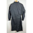 Amuse Society  Black Ginger Woven Trench Coat Jacket Size X Small Ruffle Neckline Photo 9