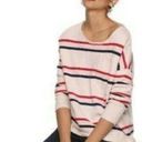 Popsugar  Triple Stripe Crewneck Long Sleeve Sweater Women's Size Small S Photo 2