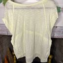 We The Free Free People batwing oversized t shirt size small pastel yellow and white stripe Photo 0