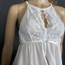 Apt. 9  Intimates Size Medium Chemise Babydoll White Bridal High Neck Lingerie Photo 3