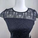 Kensie  Black Bodycon Dress Lace Overlay Short Sleeve Party Cocktail NWT Size XS Photo 3