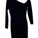 L'Agence NWT L’AGENCE One Shoulder Long Sleeve Black Cocktail Sheath Dress Small Photo 8