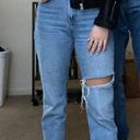 Topshop straight leg jeans raw hem one hole Photo 4