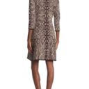 Nina Leonard  Snake Print Fit & Flare Dress Photo 1