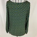 Christopher & Banks  Green and Gold Boho Top with Tassels Women’s Size Medium Photo 87