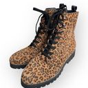 Donald Pliner  Boots Size 7 Leather Animal Print Classic Hiker Design Suede NEW Photo 0