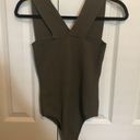 LF  Seek the Label Square Neck Bondage Bodysuit Olive / Army Green Sleeveless Photo 2