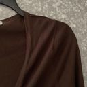 Coldwater Creek  Brown Silk Blend Gathered Cardigan Sweater - Size Large (14-16) Photo 1