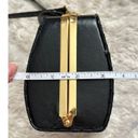 Vintage Black Gold Top Latch Top Handle Hardshell Crossbody Bag Purse Satchel Photo 6