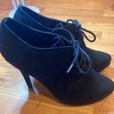 X-Appeal X•Appeal Black Suede Bootie Heels Size 39 Photo 0