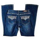 Shyanne  Women’s Sz 29 Boot Cut Scroll Embroidered Western Mid Rise Denim Jeans Photo 8