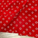 Oscar de la Renta  | Vintage Red White Ring Dot Blouse Hidden Button | Size 8 Photo 5