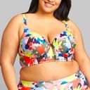 Cacique Swim by  Underwire Bikini Top Floral 44H Photo 0