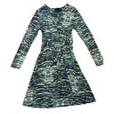 Cynthia Rowley  Green  Blue Black Zebra Print Wrap Dress Size Small Photo 0