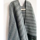 Loft Women's Dark Blue Gray Striped Cape Poncho One size Size undefined Photo 7