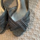 Nina  evening sandals silver size 9M crisscross front Photo 1