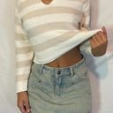 Sincerely Jules White/cream striped sweater knit Photo 0