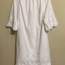 Isabel Maternity Maternity Dress Embroidered White Cotton Size Small Photo 2