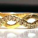 infinity 10k Yellow Gold & Genuine Diamond Eternity  Band Ring TESTED Size 6 Photo 6